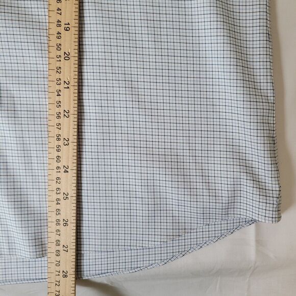 Proper Cloth Non-Iron Check Dress Shirt Men’s XL Blue White Button Down - Picture 6 of 9